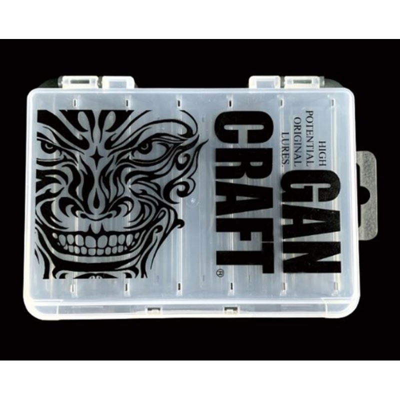Guncraft Lure Case Face Logo Reversible Box S #01 Clear/Smoke